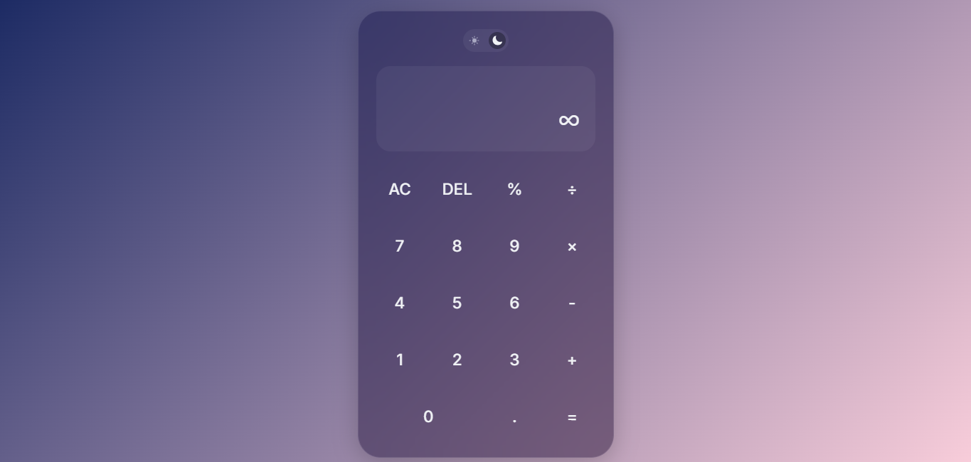 Preview da Calculadora Minimalista
